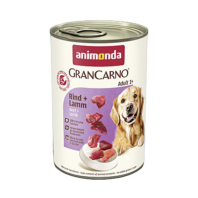 Animonda GranCarno Sığırlı ve Kuzulu Yetişkin Köpek Konservesi 400g