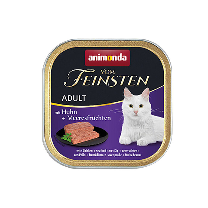 Animonda Vom Feinsten Tavuklu ve Deniz Mahsüllü Yetişkin Kedi Konservesi 100g - 1