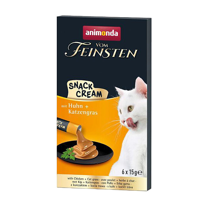 Animonda Vom Feinsten Tavuklu ve Kedi Otlu Krem Atıştırmalık 6x15g - 1