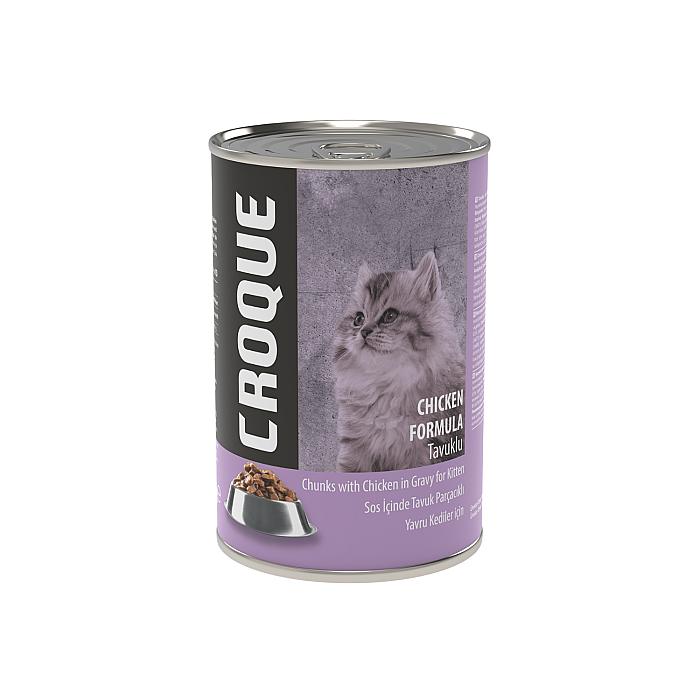 Croque Konserve Mama Yavru Kedi Tavuk Etli 400 GR - 1
