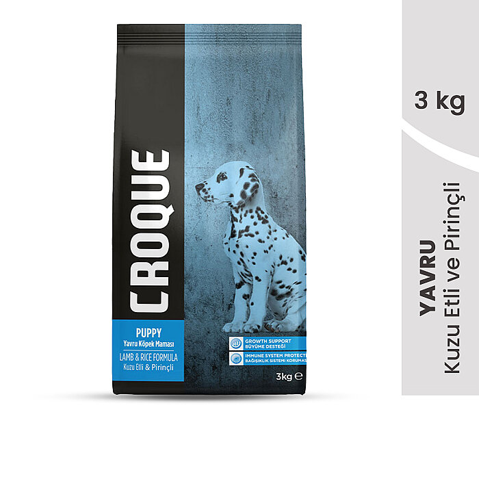 Croque Yavru Kuru Köpek Maması (Puppy) Kuzu Etli 3KG (22/13) - 2