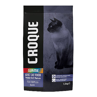 Croque Yetişkin Gurme Kuru Kedi Maması (Adult Cat) Balıklı 1,5KG