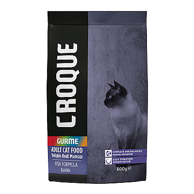 Croque Yetişkin Gurme Kuru Kedi Maması (Adult Cat) Balıklı 600GR (27/10)
