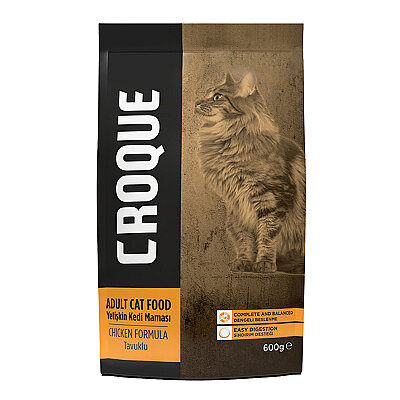 Croque Yetişkin Kuru Kedi Maması (Adult Cat) Tavuk Etli 600GR (27/10)