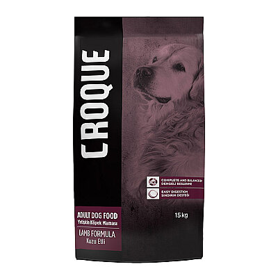 Croque Yetişkin Kuru Köpek Maması (Adult Dog) Kuzu Etli 15KG(18/08)