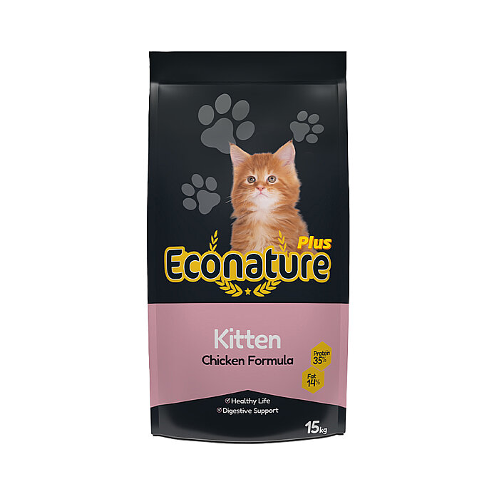 Econature Plus Yavru Kuru Kedi Maması (Kitten) - Tavuk Etli - 15 Kg - 1