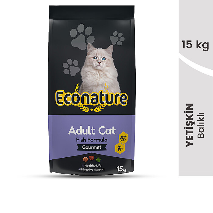 Econature Plus Yetişkin Gurme Kuru Kedi Maması (Adult Cat) Balıklı - 15 Kg - 2