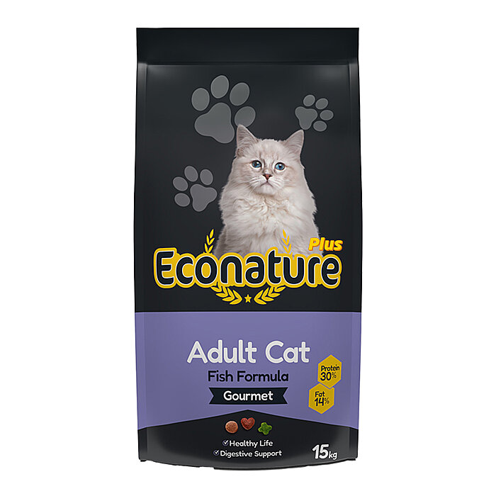Econature Plus Yetişkin Gurme Kuru Kedi Maması (Adult Cat) Balıklı - 15 Kg - 1