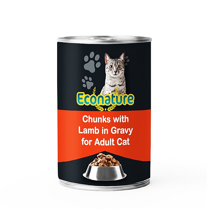 Econature Yetişkin Yaş Kedi Maması (Adult Cat) Kuzu Etli 400GR - 1