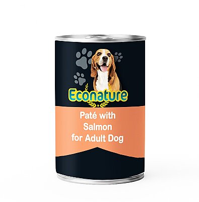 Econature Yetişkin Yaş Köpek Maması (Adult Dog) Ezme Somonlu 400GR