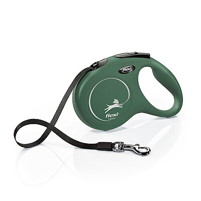 Flexi New Classic M Beden Yeşil 5MT Şerit Tasma