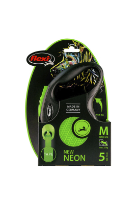 Flexi New Neon M Beden Yeşil 5MT Şerit Tasma