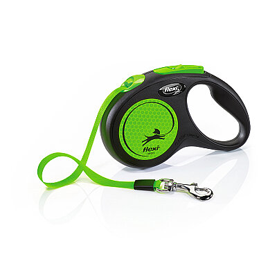 Flexi New Neon S Beden Yeşil 5MT Şerit Tasma
