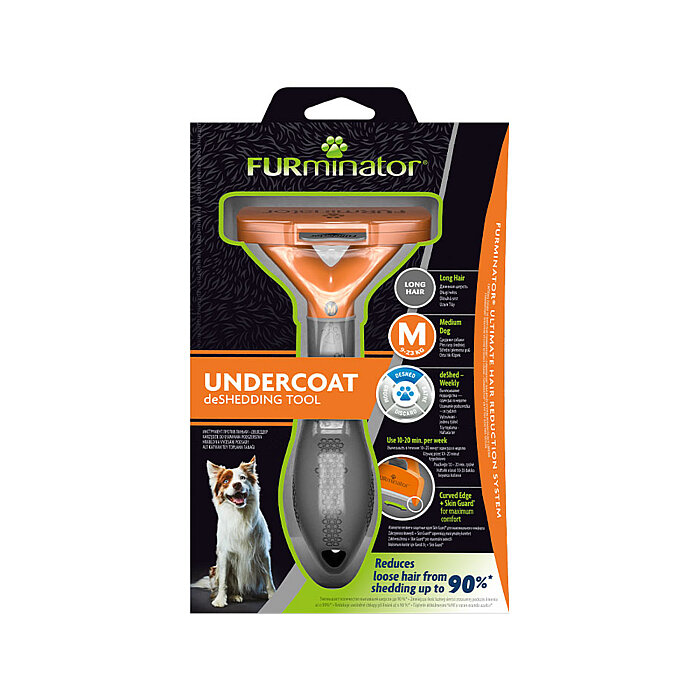 Furminator Köpek Tarağı - Uzun Tüylü Orta Irk Köpekler için - M - 1