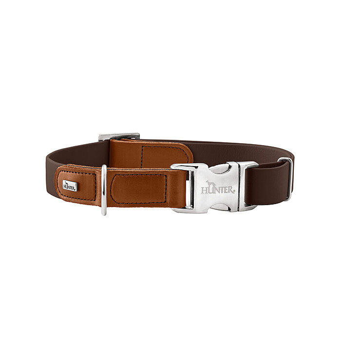 Hunter Köpek Boyun Tasması Wolmar Alu-Strong Kahve Taba 40-55/L - 1