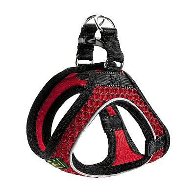Hunter Köpek Göğüs Tasması Hilo Comfort Kırmızı Siyah S-M