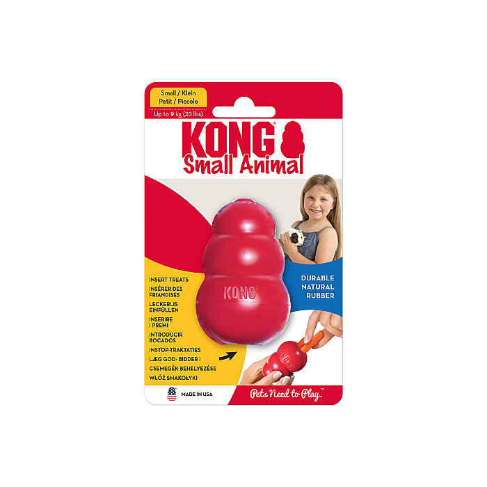 KONG Classic Küçük Hayvanlar için Isırma Oyuncağı S - 1