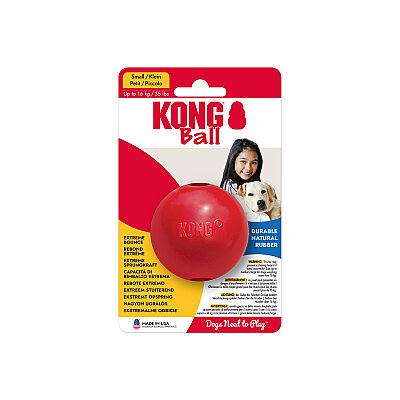 KONG Delikli Top Şeklinde Çok Amaçlı Köpek Oyuncağı S