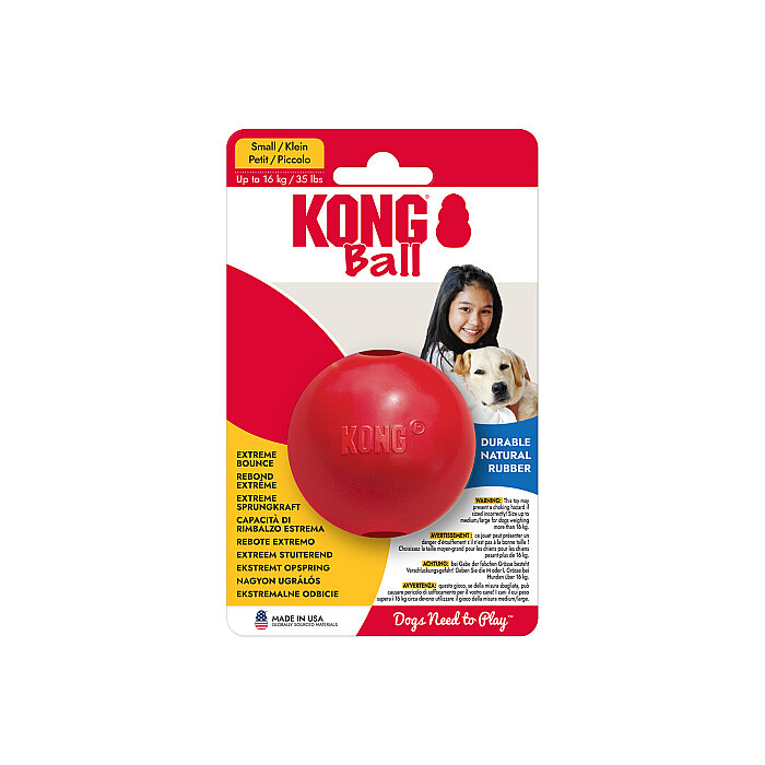 KONG Delikli Top Şeklinde Çok Amaçlı Köpek Oyuncağı S - 1