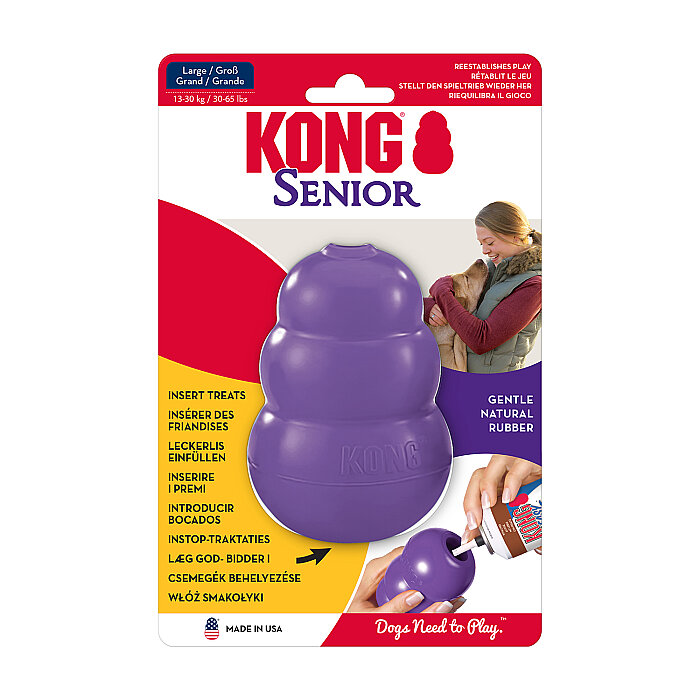 KONG Senior Yaşlı Köpekler için Çok Amaçlı Isırma Oyuncağı Hafif Yumuşak L - 1