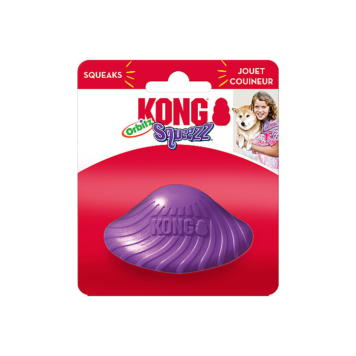 KONG Squeezz Orbitz Dönen Daire Şeklinde Köpek Oyuncağı S/M - 1