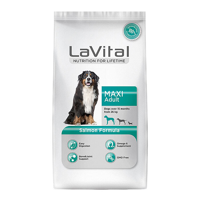 LaVital Büyük Irk Yetişkin Kuru Köpek Maması (Maxi Adult) Somonlu 15 Kg - 1