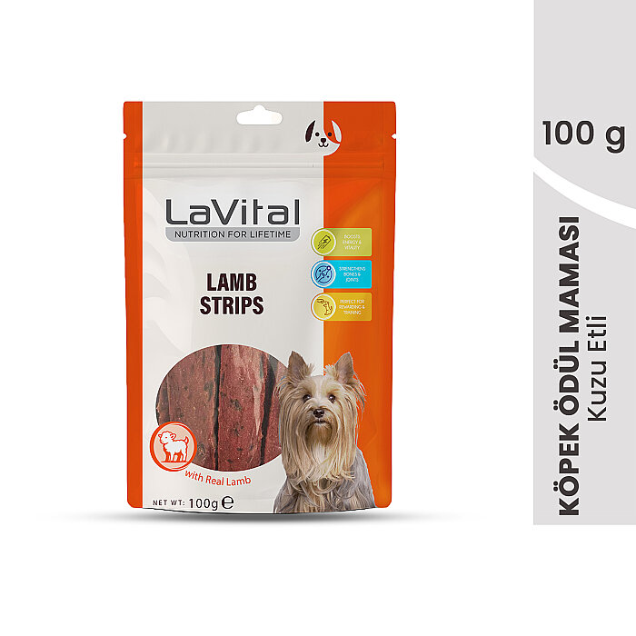LaVital Köpek Ödül Maması Kuzu Etli Şerit 100g - 1