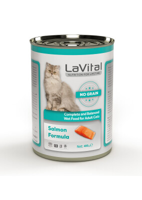 LaVital Tahılsız Yetişkin Yaş Kedi Maması (Adult) Ezme Somonlu  400GR