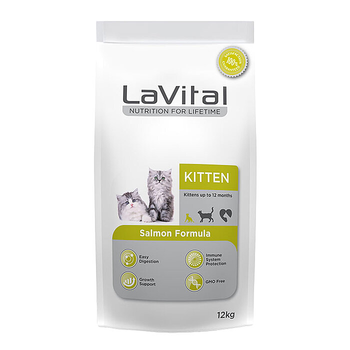 LaVital Yavru Kuru Kedi Maması (Kitten) Somonlu 12KG - 1
