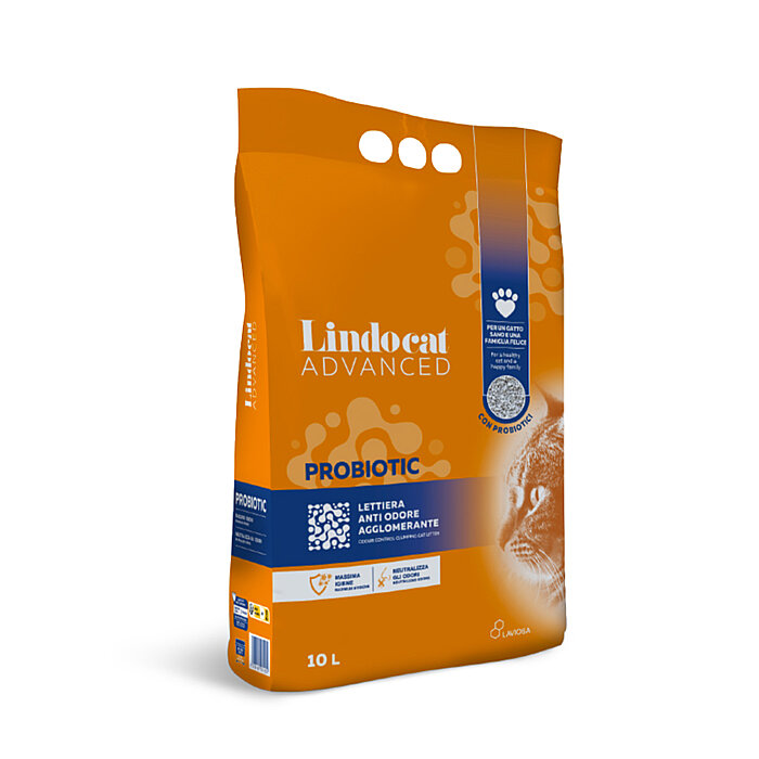 Lindocat Advanced Probiotic Kötü Bakterileri Önleyici Topaklanan Kedi Kumu 10L - 1