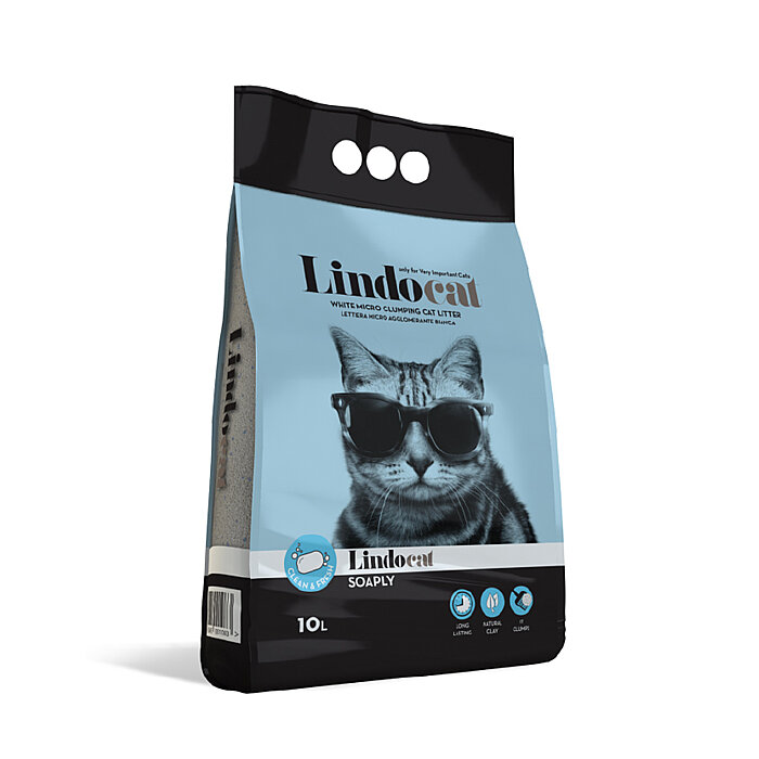 Lindocat Soaply Marsilya Sabunlu İnce Taneli Kedi Kumu 10L - 1