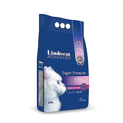 Lindocat Super Premium Extra Güçlü Topaklanan Pudra Kokulu Kedi Kumu 10L