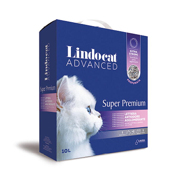 Lindocat Super Premium Extra Güçlü Topaklanan Pudra Kokulu Kedi Kumu (Kutu) 10L - 1