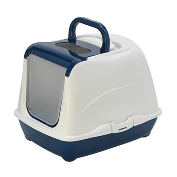 Moderna Flip Kapalı Kedi Tuvaleti Lacivert - 50CM - 1
