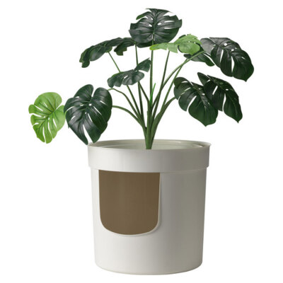 Moderna Hidden Planter Saksı Kapalı Kedi Tuvaleti - Beyaz