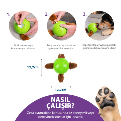 Nina Ottosson Snuffle N'Trt Ball Eğitici Köpek Ödül Topu (1)