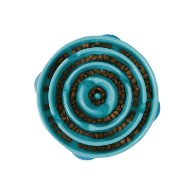 Outward Hound Fun Feeder Drop Yavaş Yeme Mama Kabı Large - Turkuaz - 1