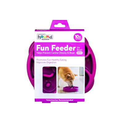 Outward Hound Fun Feeder Flower Yavaş Yeme Mama Kabı Medium - Mor - 2