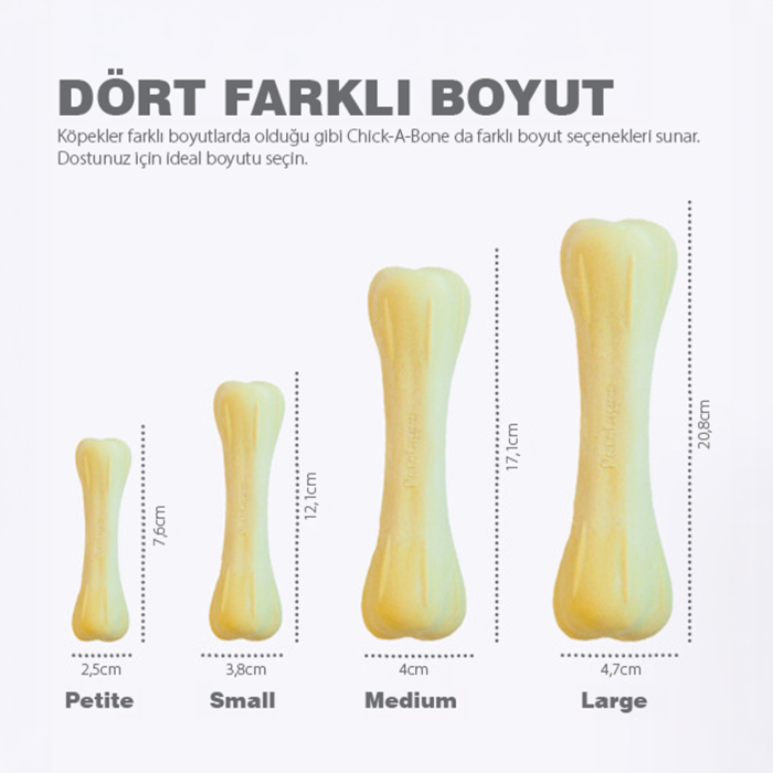 Petstages Chick A Bone Tavuk Aromalı Köpek Çiğneme Kemiği Medium - 3