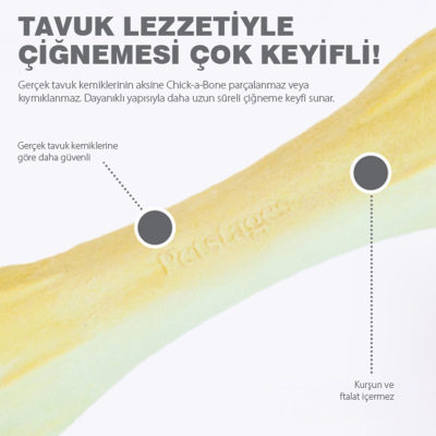Petstages Chick A Bone Tavuk Aromalı Köpek Çiğneme Kemiği Medium - 4