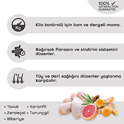 Pronature Kısırlaştırılmış Yetişkin Kuru Kedi Maması (Weight Protect) - Tavuk Etli ve Pirinçli - 10KG - 3