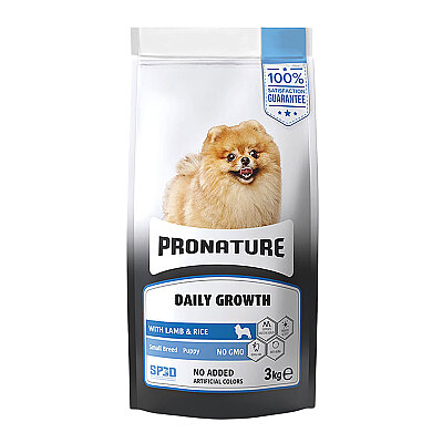 Pronature Küçük Irk Yavru Kuru Köpek Maması (Daily Growth) - Kuzu Etli ve Pirinçli - 3KG