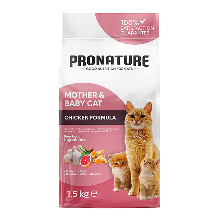 Pronature Mother & Baby Kuru Kedi Maması Tavuk Etli 1,5KG - 1