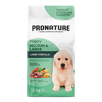 Pronature Orta ve Büyük Irk Yavru Kuru Köpek Maması (Daily Growth) - Kuzu Etli ve Pirinçli - 12 Kg