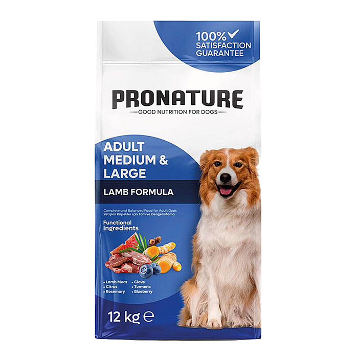 Pronature Orta ve Büyük Irk Yetişkin Kuru Köpek Maması (Daily Protect) - Kuzu Etli ve Pirinçli - 12 Kg - 1