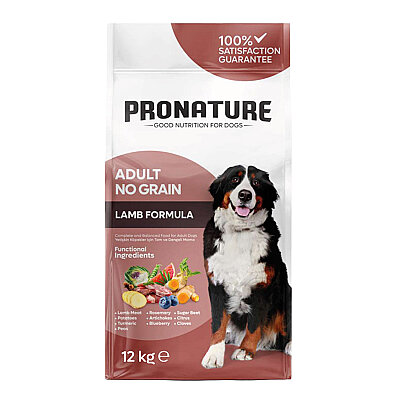 Pronature Tahılsız Yetişkin Kuru Köpek Maması (Perfect Maintenance) - Kuzu Etli Patatesli ve Enginarlı - 12 KG