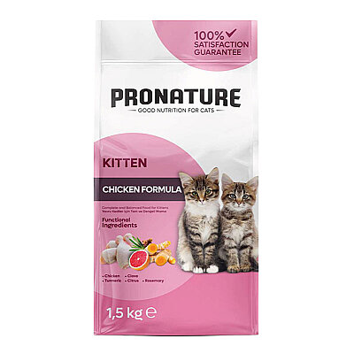 Pronature Yavru Kuru Kedi Maması (Daily Growth) - Tavuk Etli ve Pirinçli - 1,5KG