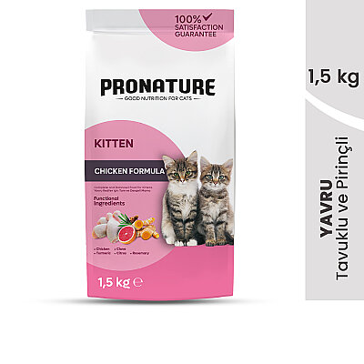 Pronature Yavru Kuru Kedi Maması (Daily Growth) - Tavuk Etli ve Pirinçli - 1,5KG (1)