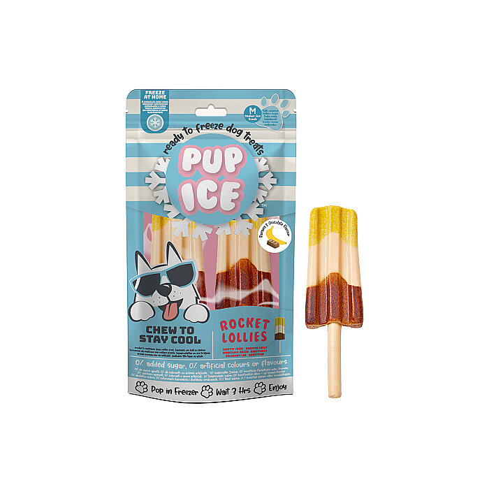 Pup Ice Dondurulabilir Köpek Ödülü - Çikolata&Muz, 2 Adet/90g - 1