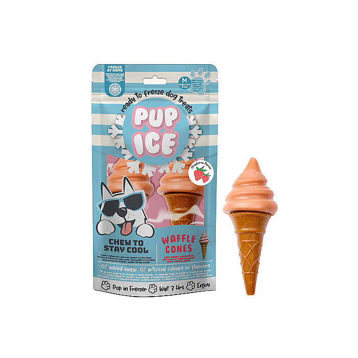 Pup Ice Dondurulabilir Köpek Ödülü - Çilek, 2 Adet/110g - 1